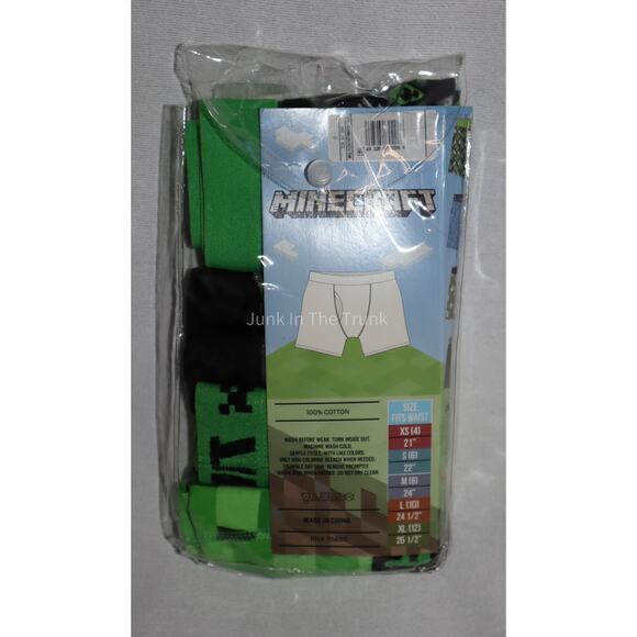 NEW 4 Pair Minecraft Boy Underwear Assorted Size 6 Small 100 Cotton - Picture 2 of 3